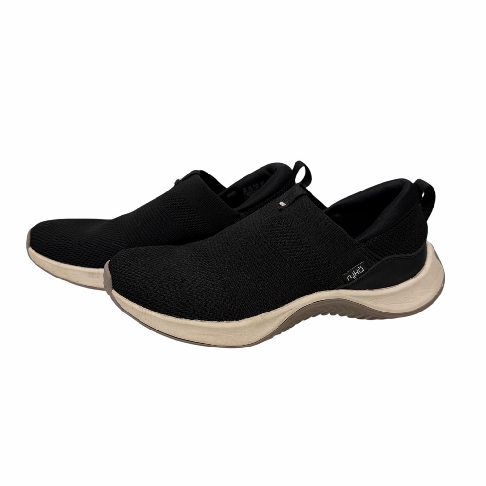 Ryka Solid Black Textured Sneakers - image 4